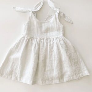 Oat co The Villa Dress in white 0-6 months